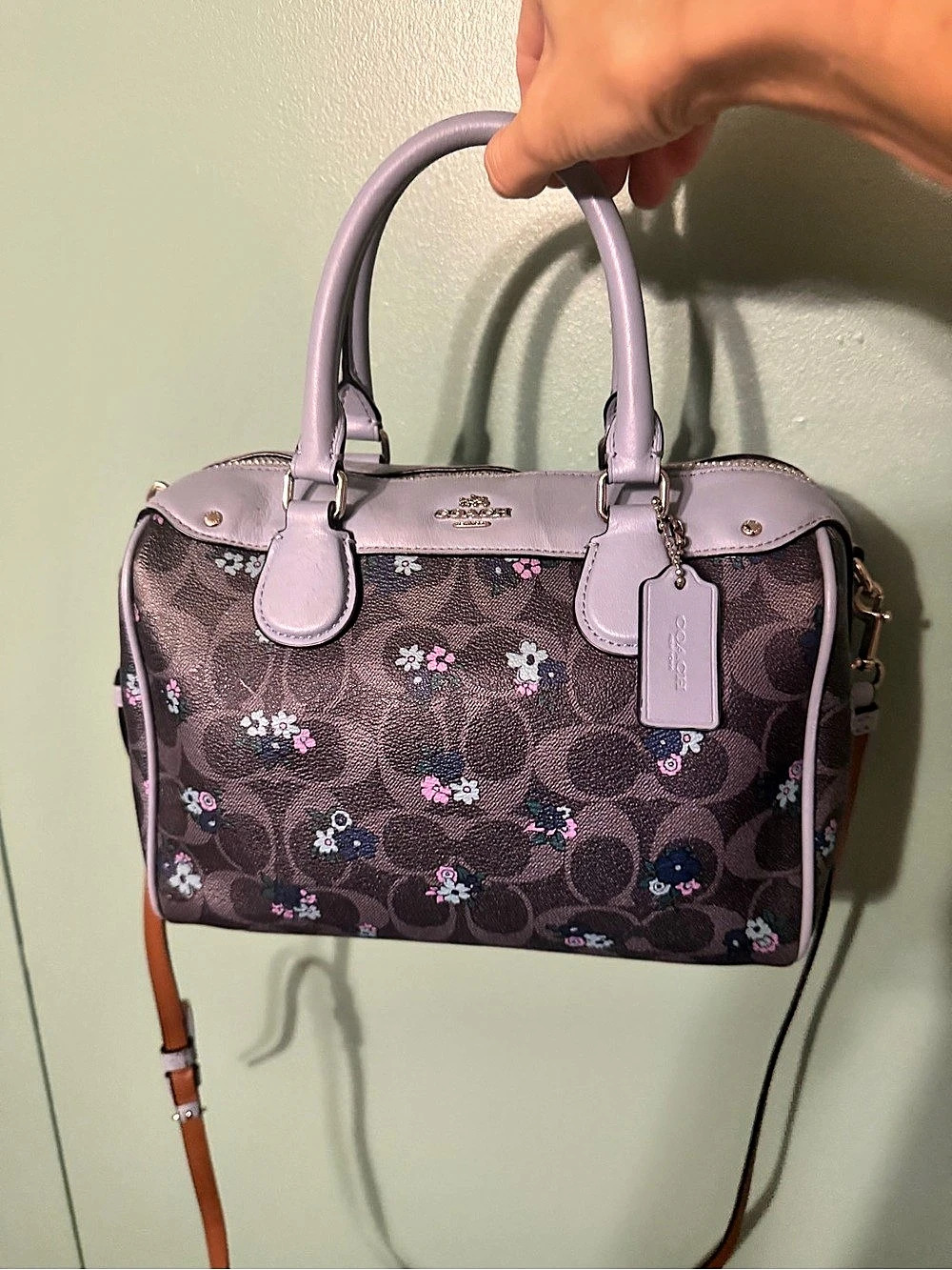 Coach Mini Rowan Satchel In Signature Canvas With Vintage Mini Floral Print
